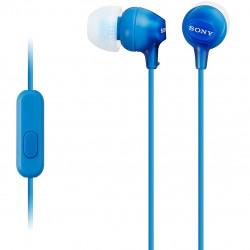 Auriculares sony mdr ex15apb boton azul microfono