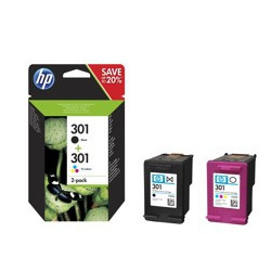 Multipack hp n9j72ae nº301 negro y