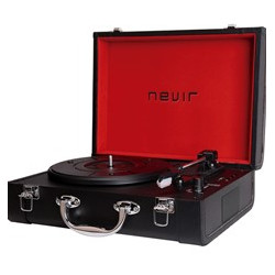 Tocadiscos portatil bluetooth nevir nvr 804vbue negro