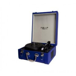 Tocadiscos portatil bluetooth nevir nvr 804vbue azul