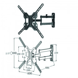 Soporte articulado pared tv monitor rotacion