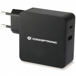Cargador conceptronic pd 60w 1xusb 1xusb c