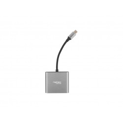Adaptador natec multipuerto usb c a usb