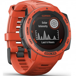 Reloj smartwatch garmin instinct solar rojo
