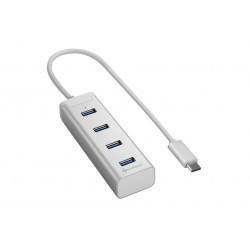 Hub usb sharkoon 4x30 aluminio plata