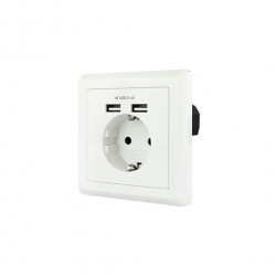Enchufe nanocable tooq schuko 2 tomas