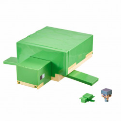 Figura mattel minecraft guarida tortuga transformable