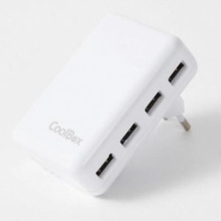 Cargador coolbox 5v 4xusb 5a enchufes