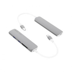 Mini hub usb tipo c silver
